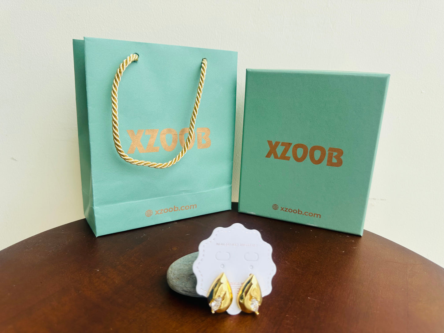 Anti Tarnish Gold Polished Earrings