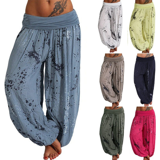 Casual  Women pants Thai Trousers Hippy Baggy Boho Loose High Waist Pant