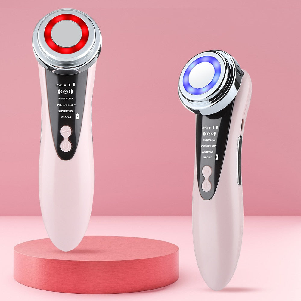 5 In 1 Face Lift Devices Eye Care Skin Rejuvenation Led Light Anti Aging Wrinkle Facial Beauty Apparatus Massager For Face Slim