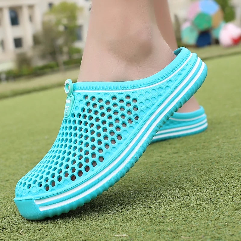 2022 Women Shoes Beach Slippers Unisex Hollow Out Casual Couple Beach Sandal Flip Flops Shoes Non-slide Mens Slippers