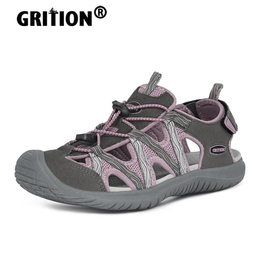 Grition Women Outdoor Closed Toe Sandals Ladies Hiking Sandals