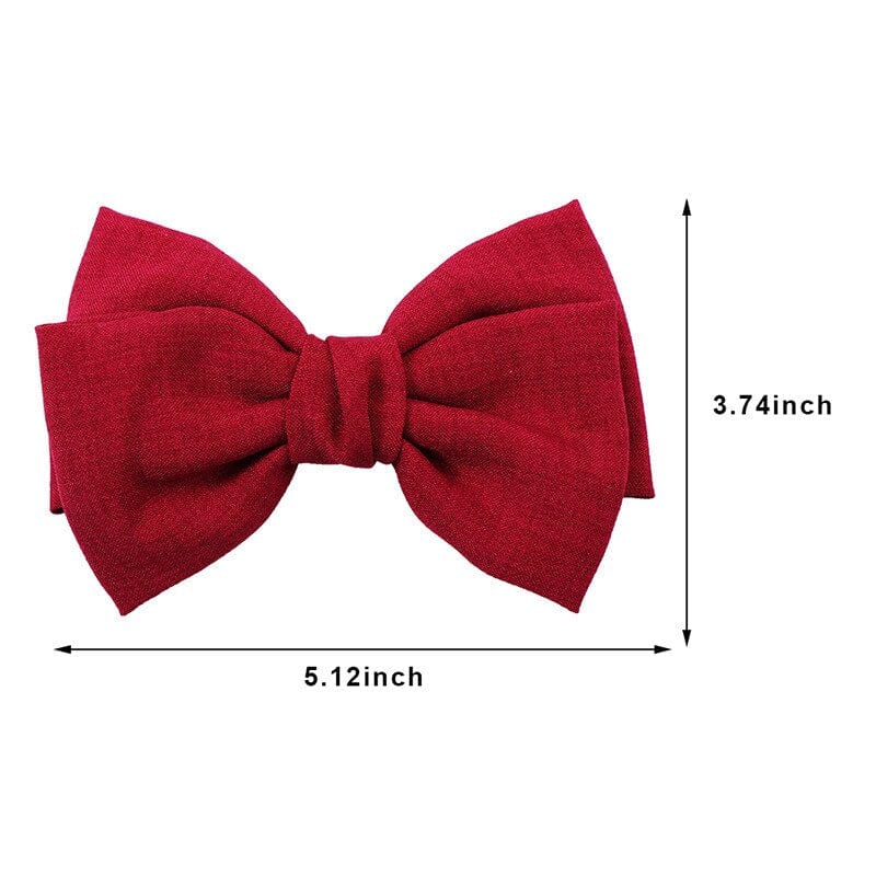 2020 Fashion Vintage 2 Layers Bow Barrettes Linen Hair Clips