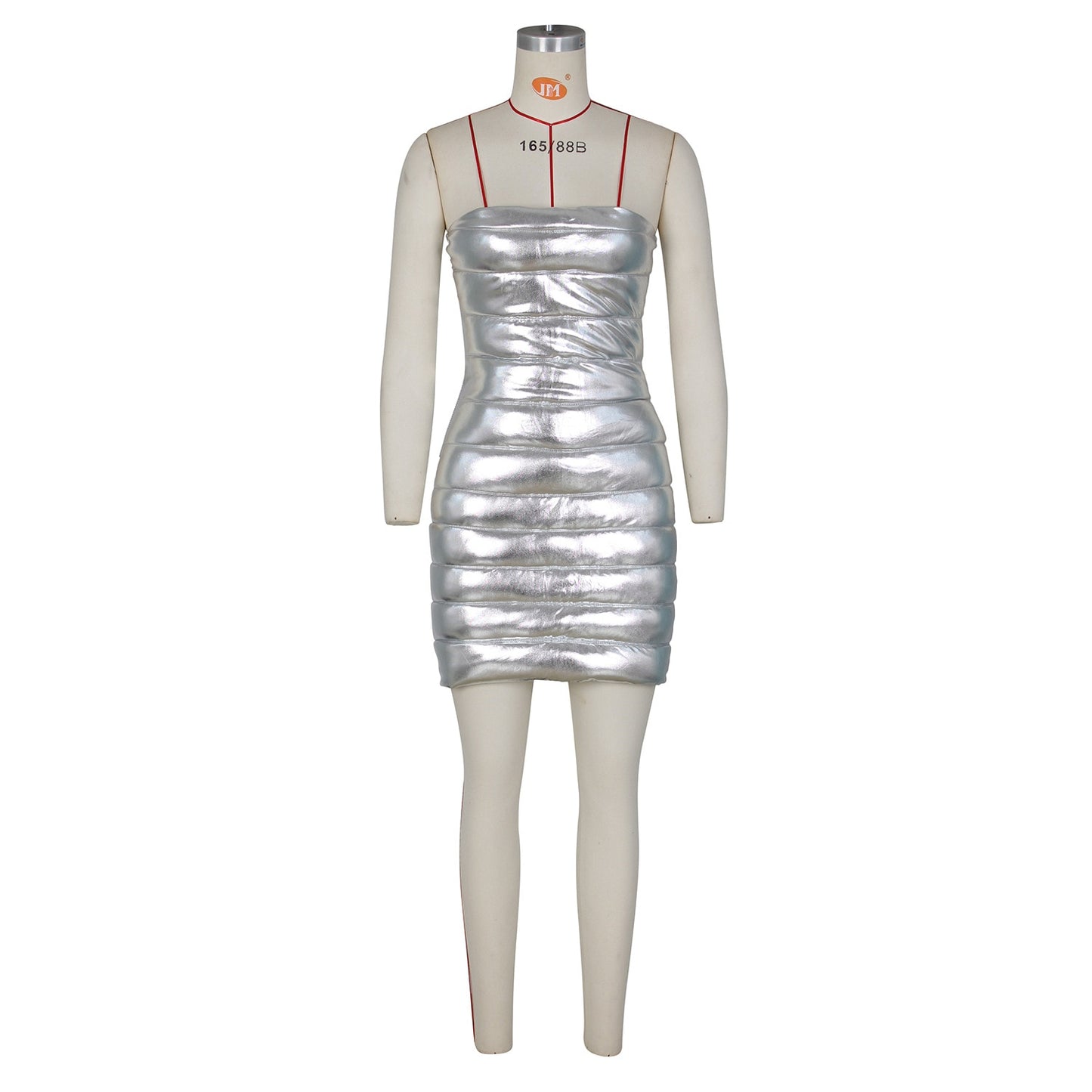 Perl Sparkling Silver Crystals Dress for Women Bright Mirrors Dresses