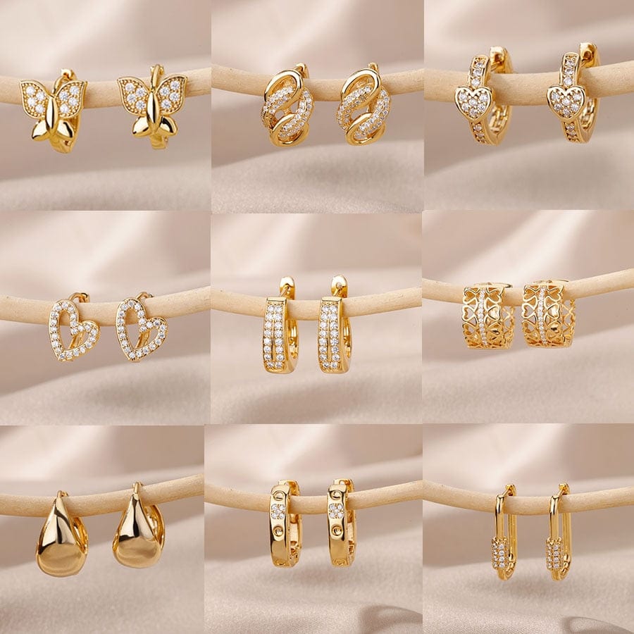 Stainless Steel Gold Earrings
