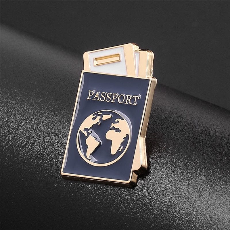 Travel Passport Jewelry Enamel Pins Brooch Pin