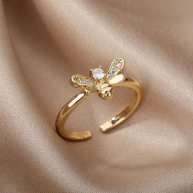 Bee Butterfly Ring For Women Open Adjustable
