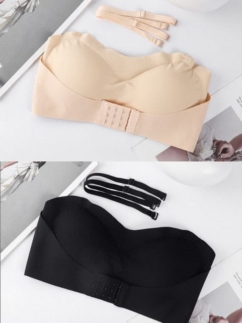 Strapless Bra Large Size Thin Section Gather Lace Non Slip Bras
