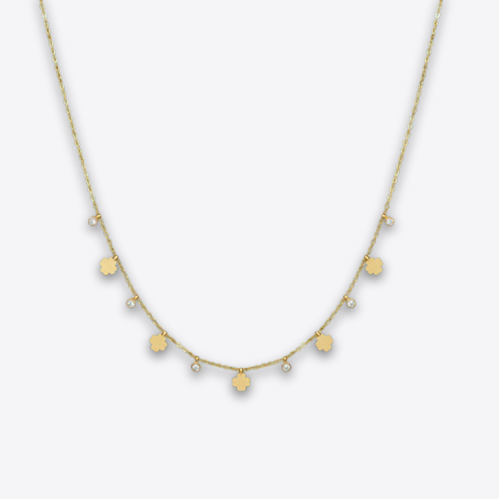 XZ123 – Gold Clover Necklace