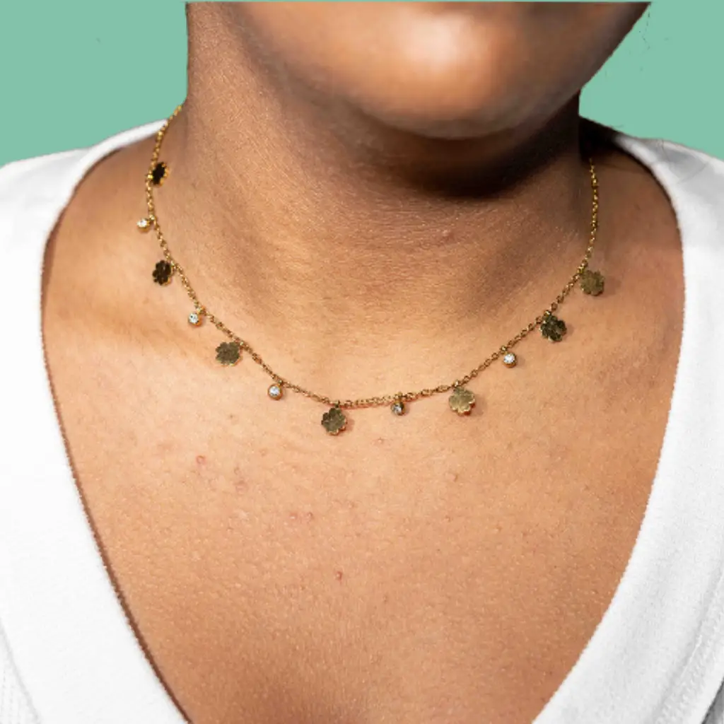 XZ119 – Gold Square Necklace