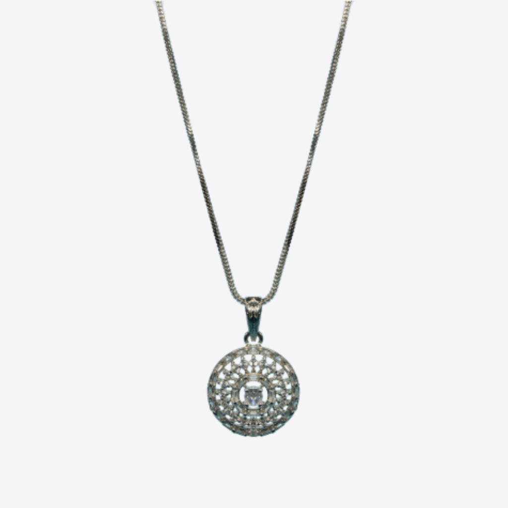 XZ126 – Silver Circle Necklace