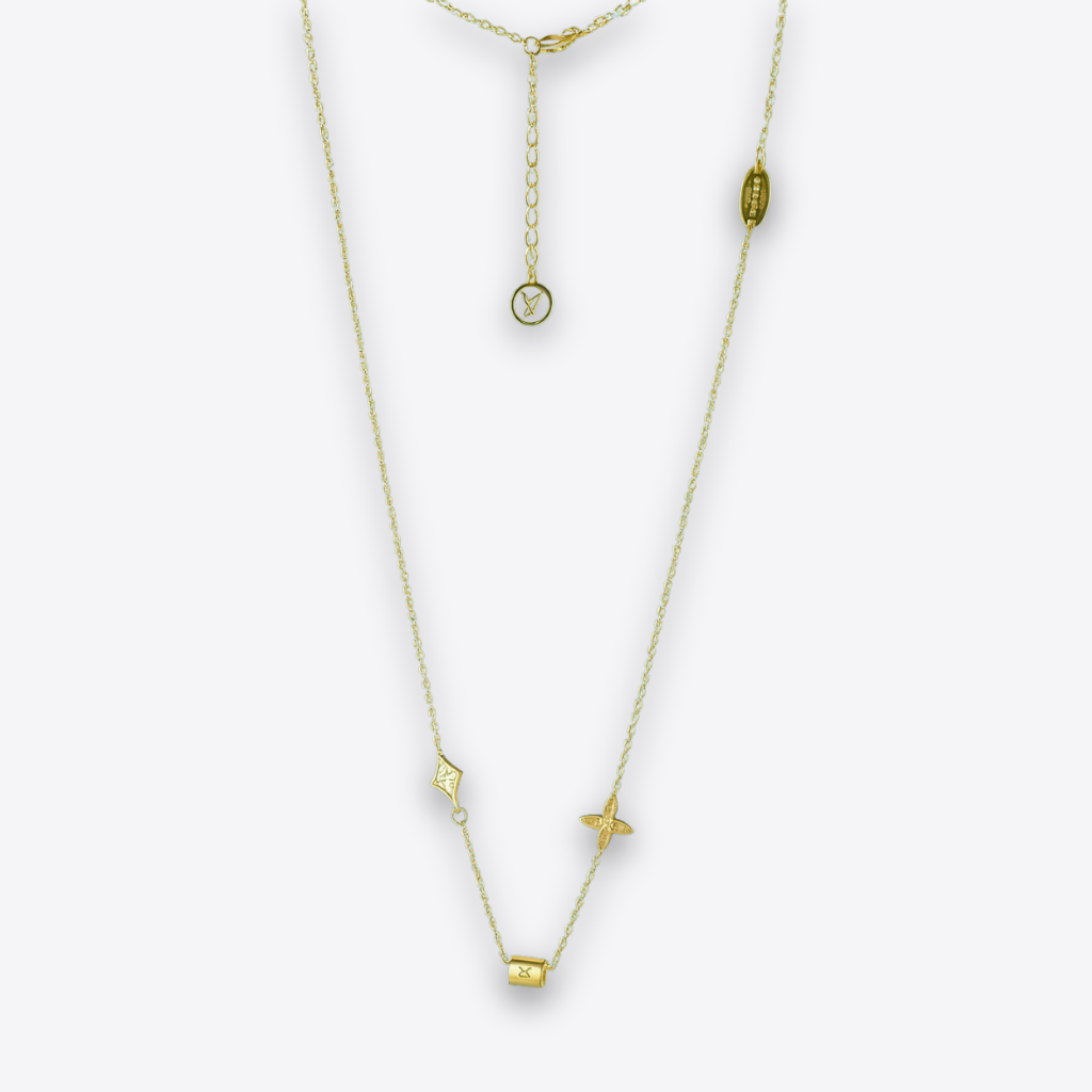 XZ112 – Gold Shapes Necklace