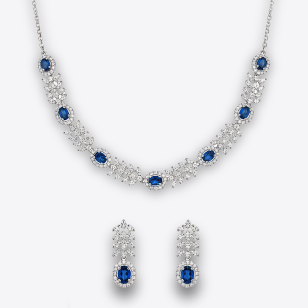 XZ2 – Crystal Necklace & Ear Rings Set