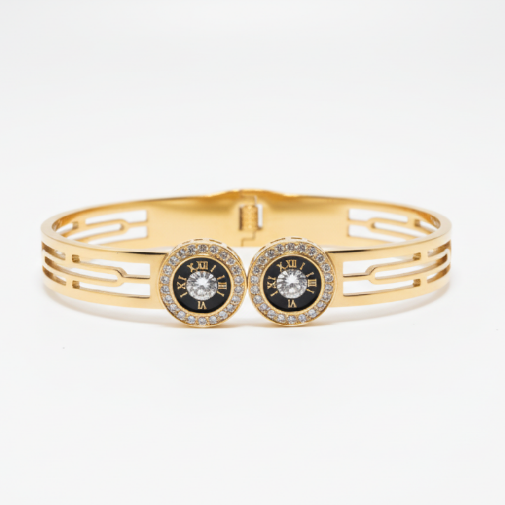 XZ207 – Gold & Black Roman Bracelet