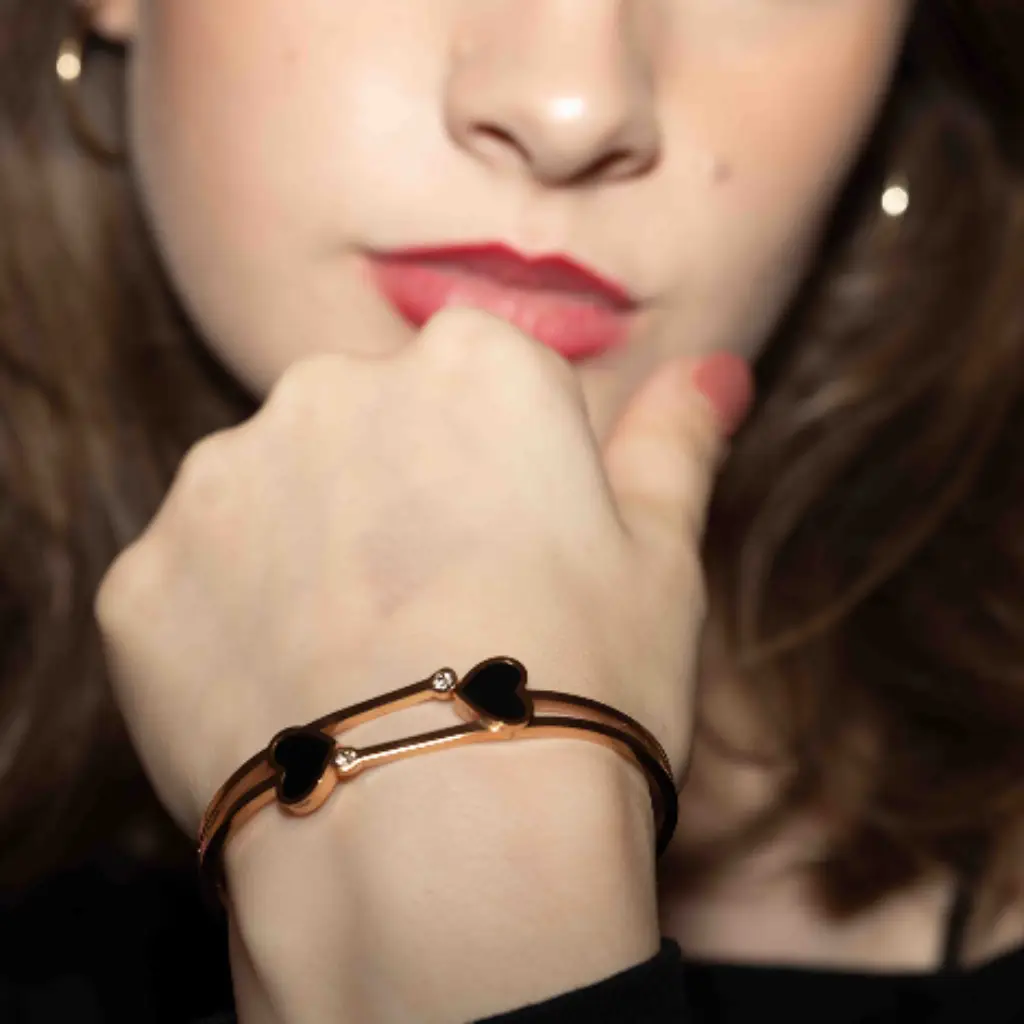 XZ203 – Rose Gold & Black Bracelet